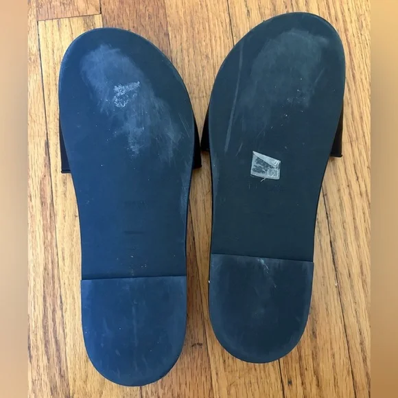 FRAME - Le Osborne Leather Slides Sandals - Picture 4 of 4